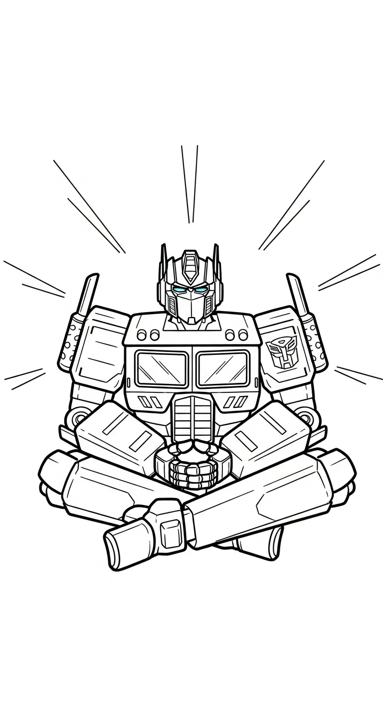 hình tô màu Tranh To Mau Optimus Prime cho bé 5 tuổi