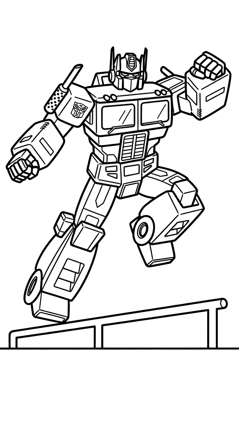 download tranh tô màu Tranh To Mau Optimus Prime miễn phí