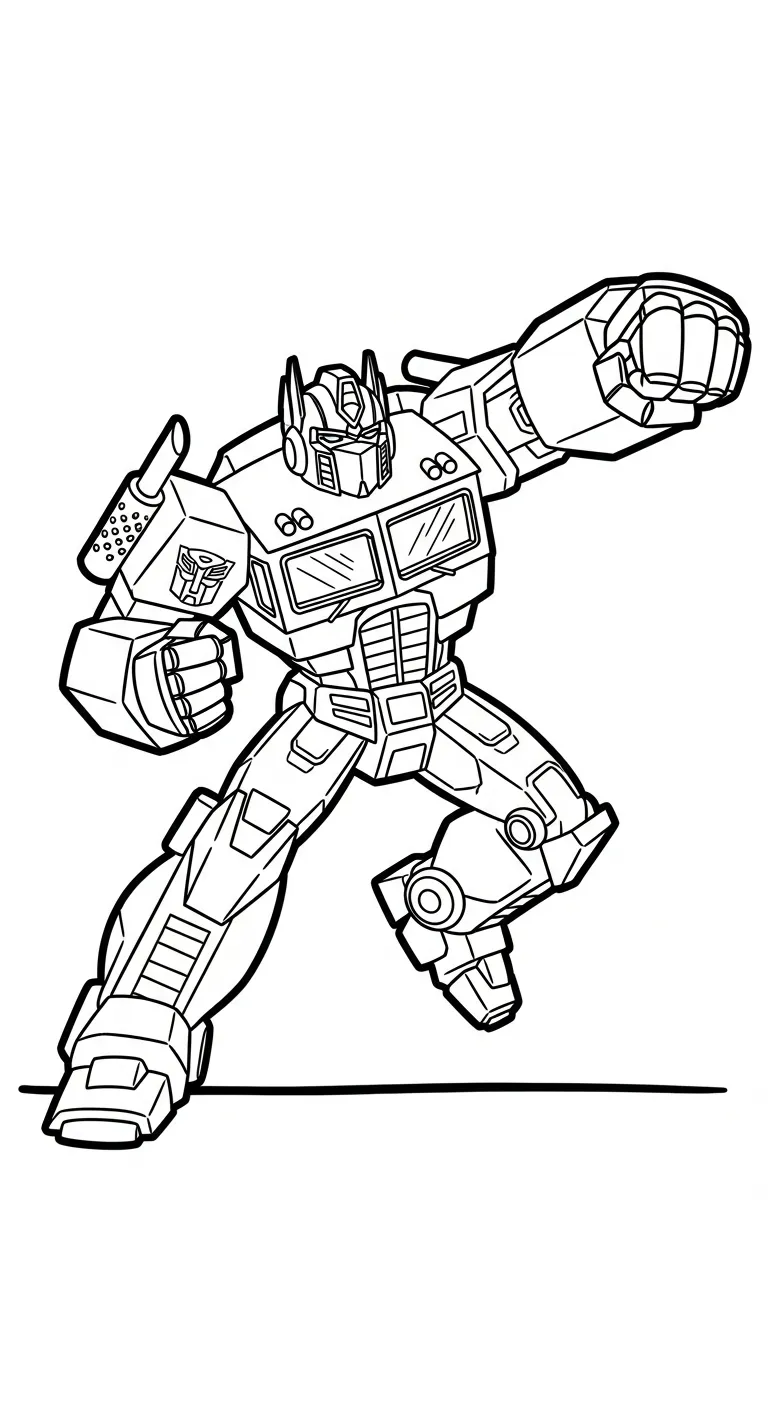 tải hình tô màu Tranh To Mau Optimus Prime cho bé 4 tuổi