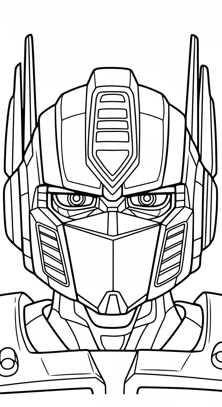 mẫu tranh tô màu Tranh To Mau Optimus Prime cho bé