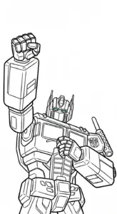 hình tô màu Tranh To Mau Optimus Prime miễn phí