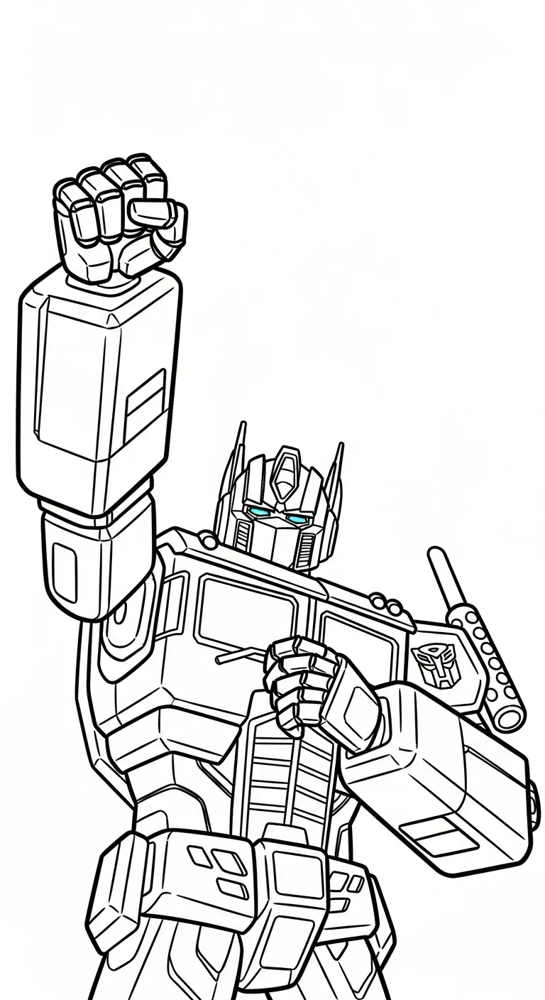 hình tô màu Tranh To Mau Optimus Prime miễn phí 1