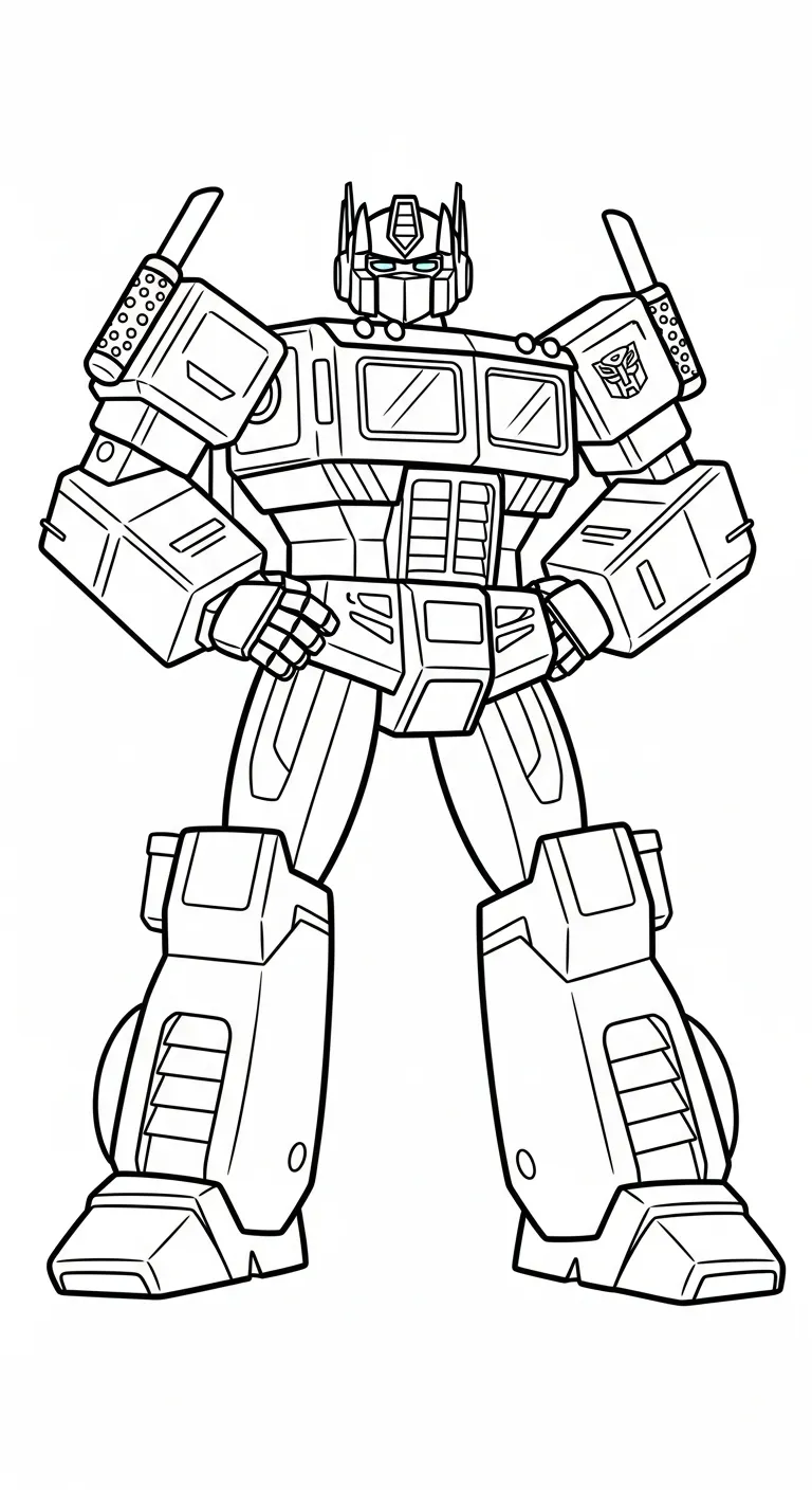hình tô màu Tranh To Mau Optimus Prime cho bé 8 tuổi miễn phí
