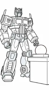 hình tô màu Tranh To Mau Optimus Prime cho bé 3 tuổi