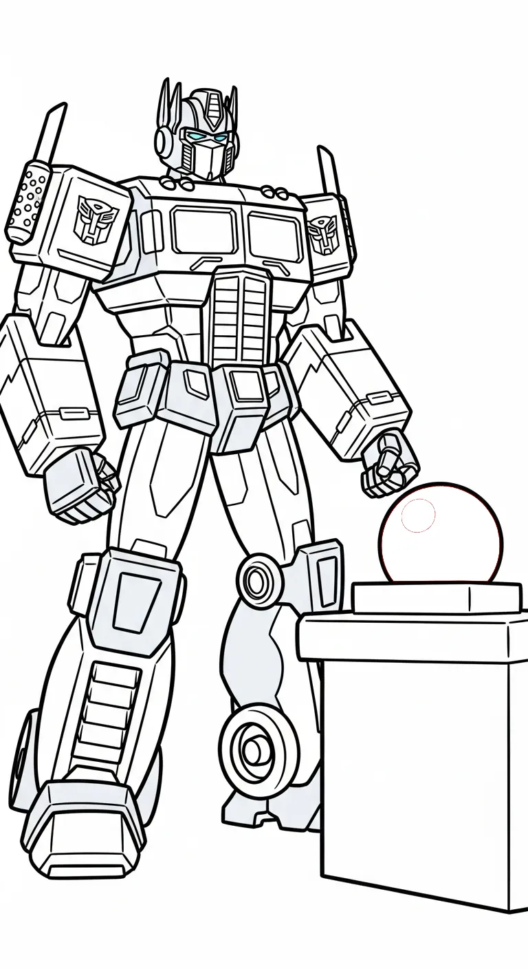 hình tô màu Tranh To Mau Optimus Prime cho bé 3 tuổi