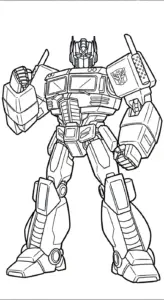 tải tranh tô màu Tranh To Mau Optimus Prime cho bé