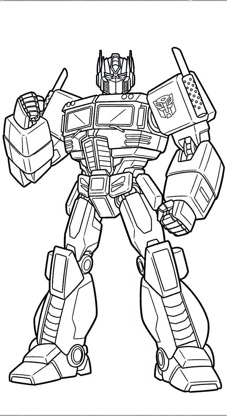 tải tranh tô màu Tranh To Mau Optimus Prime cho bé