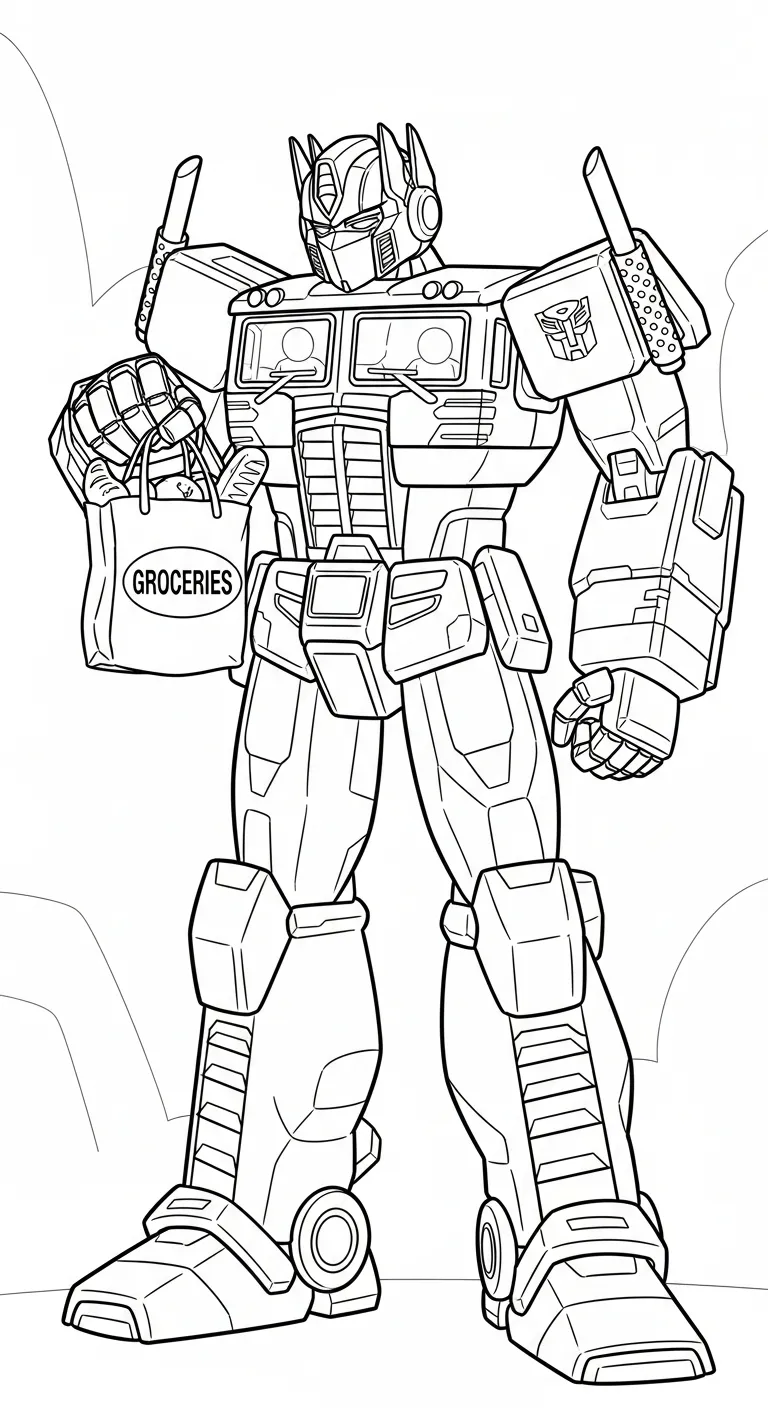 tải tranh tô màu Tranh To Mau Optimus Prime cho bé 8 tuổi