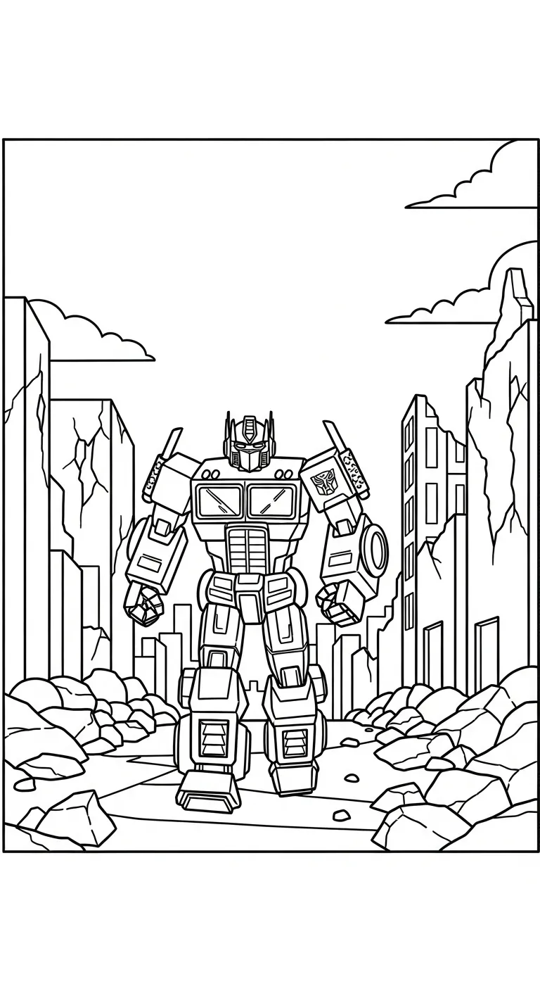 in tranh tô màu Tranh To Mau Optimus Prime miễn phí