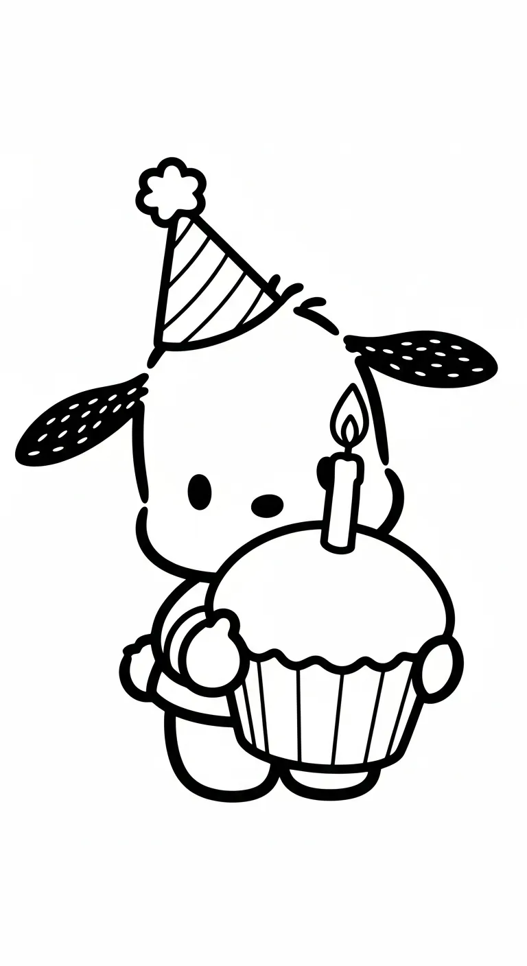 tải file hình tô màu Pochacco