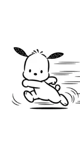 in hình tô màu Pochacco cho bé 7 tuổi