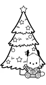 tải hình tô màu Pochacco cho bé 6 tuổi