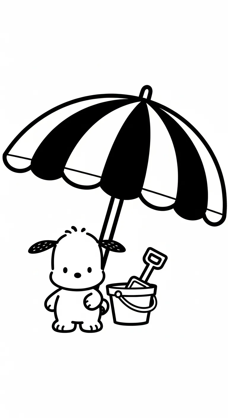 download tranh tô màu Pochacco miễn phí