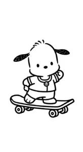 in hình Pochacco cho bé tập tô