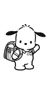 tranh tô màu Pochacco cho bé đơn giản