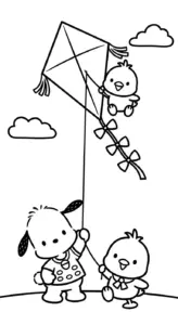 download tranh tô màu Pochacco miễn phí