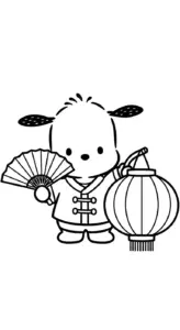 download hình tô màu Pochacco miễn phí