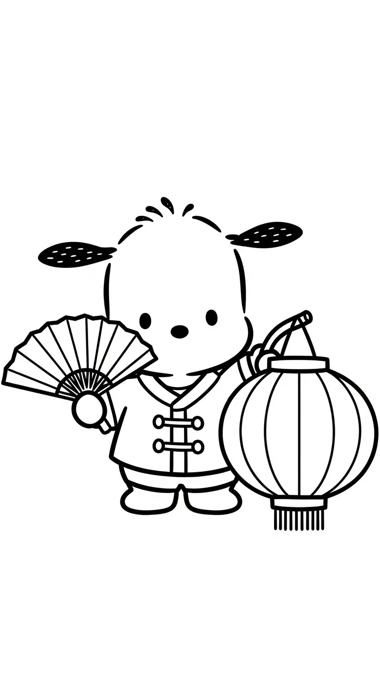 download hình tô màu Pochacco miễn phí
