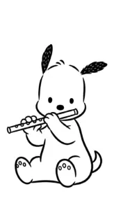 hình tô màu Pochacco miễn phí