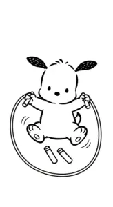 hình tô màu Pochacco cho bé 7-8 tuổi