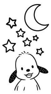 tải file hình tô màu Pochacco