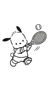 tranh tô màu Pochacco cho bé 8 tuổi miễn phí