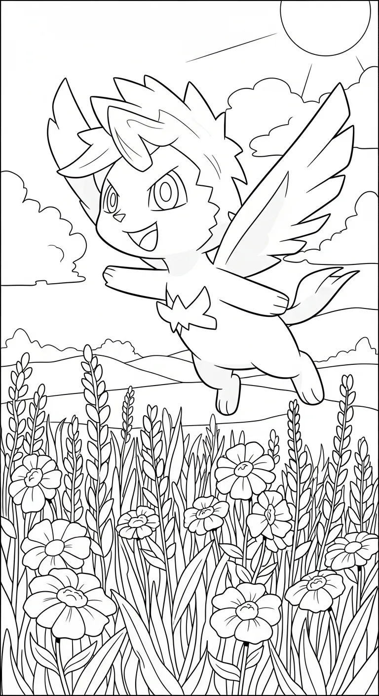 hình tô màu Tranh Tô Màu Pokemon Huyền Thoại cho trẻ em