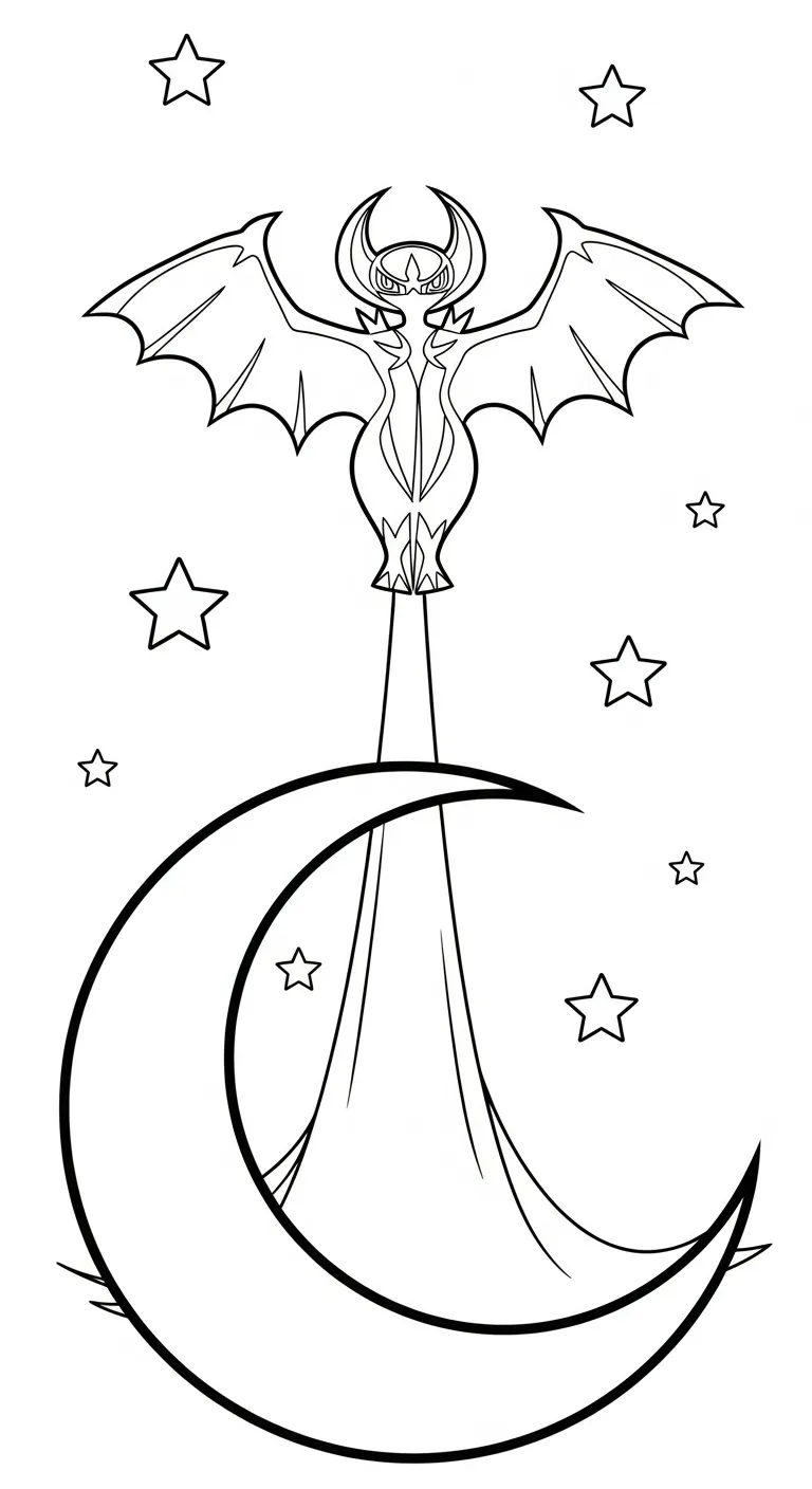 tranh tô màu Tranh Tô Màu Pokemon Huyền Thoại cho bé đơn giản