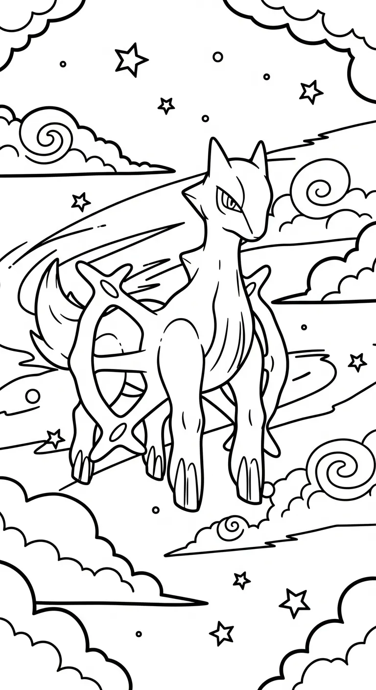 hình tô màu Tranh Tô Màu Pokemon Huyền Thoại cho bé 8 tuổi