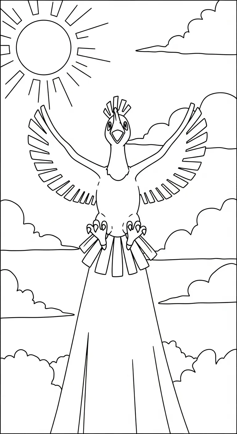 hình tô màu Tranh Tô Màu Pokemon Huyền Thoại cho bé 7 tuổi