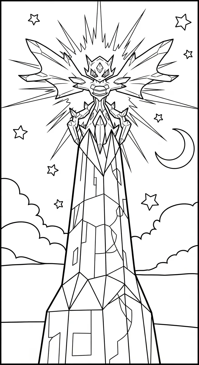 tranh tô màu Tranh Tô Màu Pokemon Huyền Thoại cho trẻ em