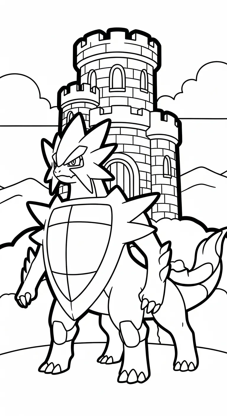 hình tô màu Tranh Tô Màu Pokemon Huyền Thoại cho bé 6 tuổi