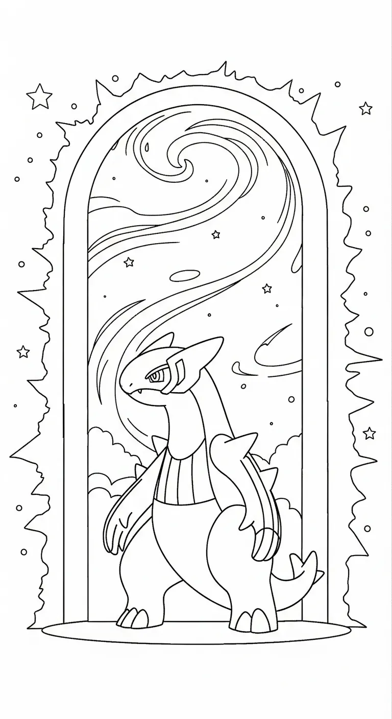 hình tô màu Tranh Tô Màu Pokemon Huyền Thoại cho bé tải miễn phí