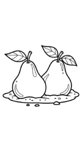 tranh tô màu Quả Lê cho bé 7 tuổi miễn phí