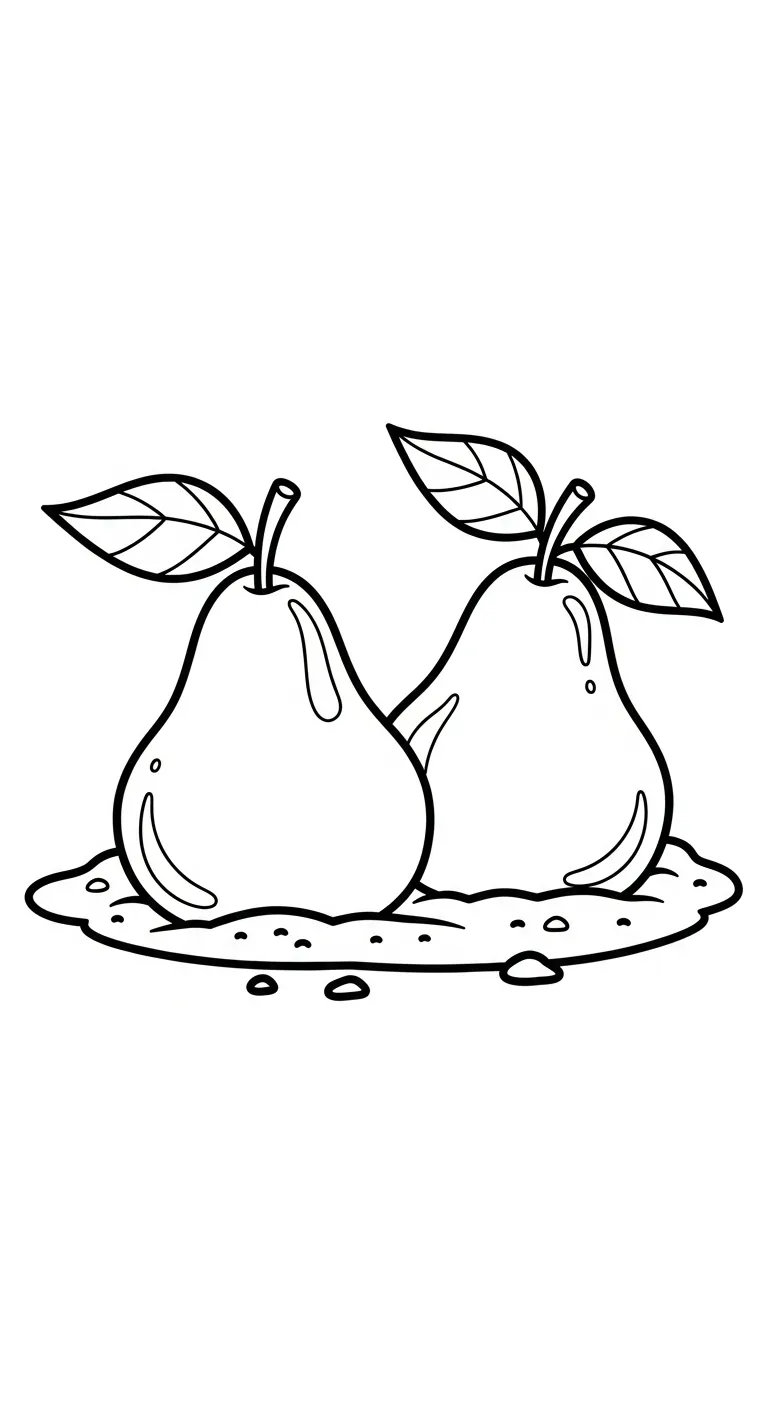 tranh tô màu Quả Lê cho bé 7 tuổi miễn phí
