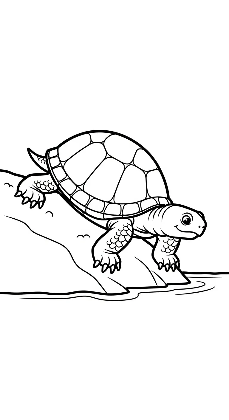 in tranh tô màu Rùa miễn phí 1