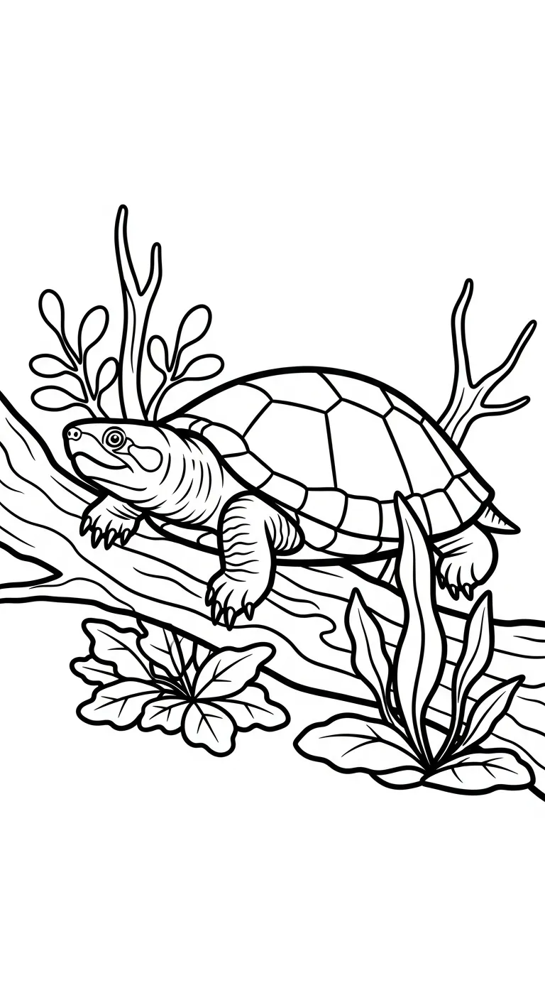 in hình tô màu Rùa miễn phí