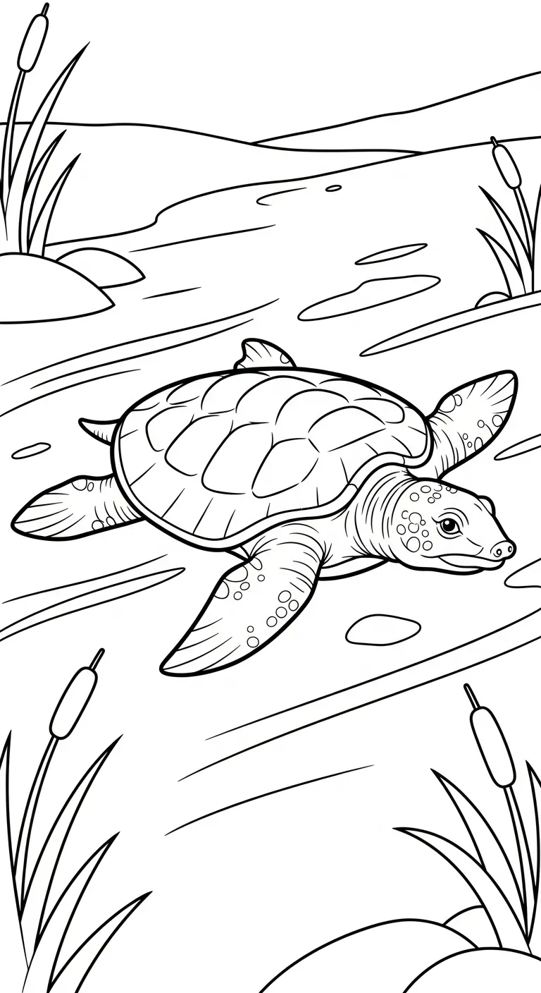 in tranh tô màu Rùa