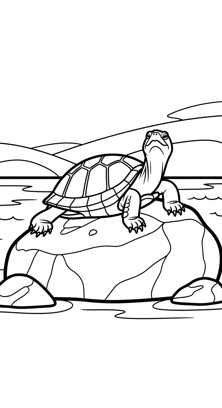 tải hình tô màu Rùa miễn phí