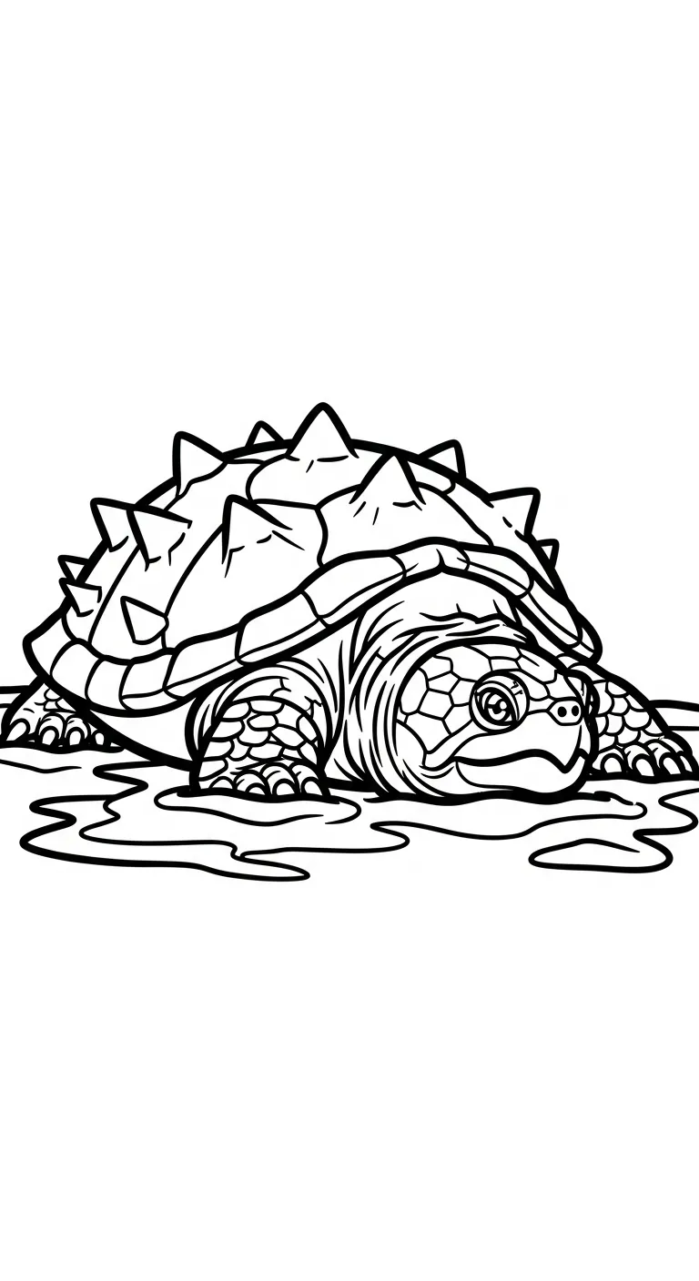 in tranh tô màu Rùa cho bé