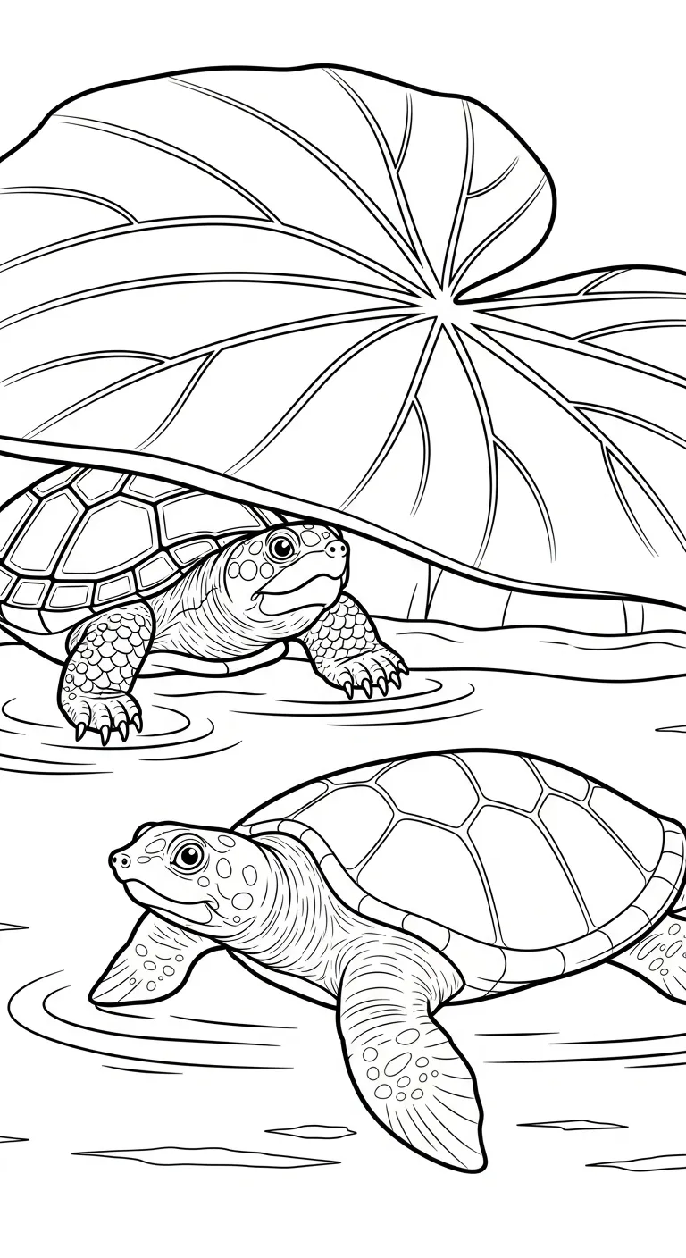 tải tranh tô màu Rùa miễn phí