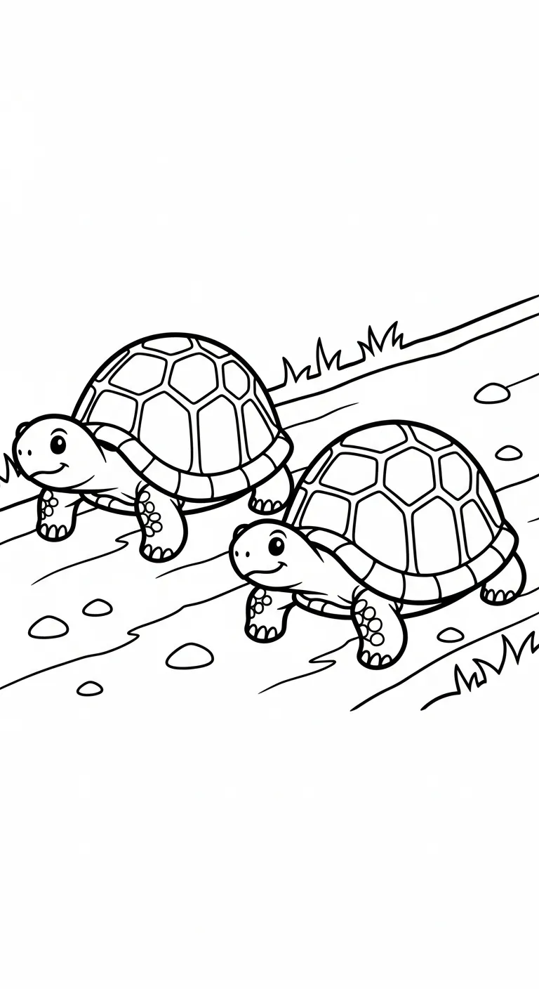 hình tô màu Rùa cho bé 7 tuổi miễn phí