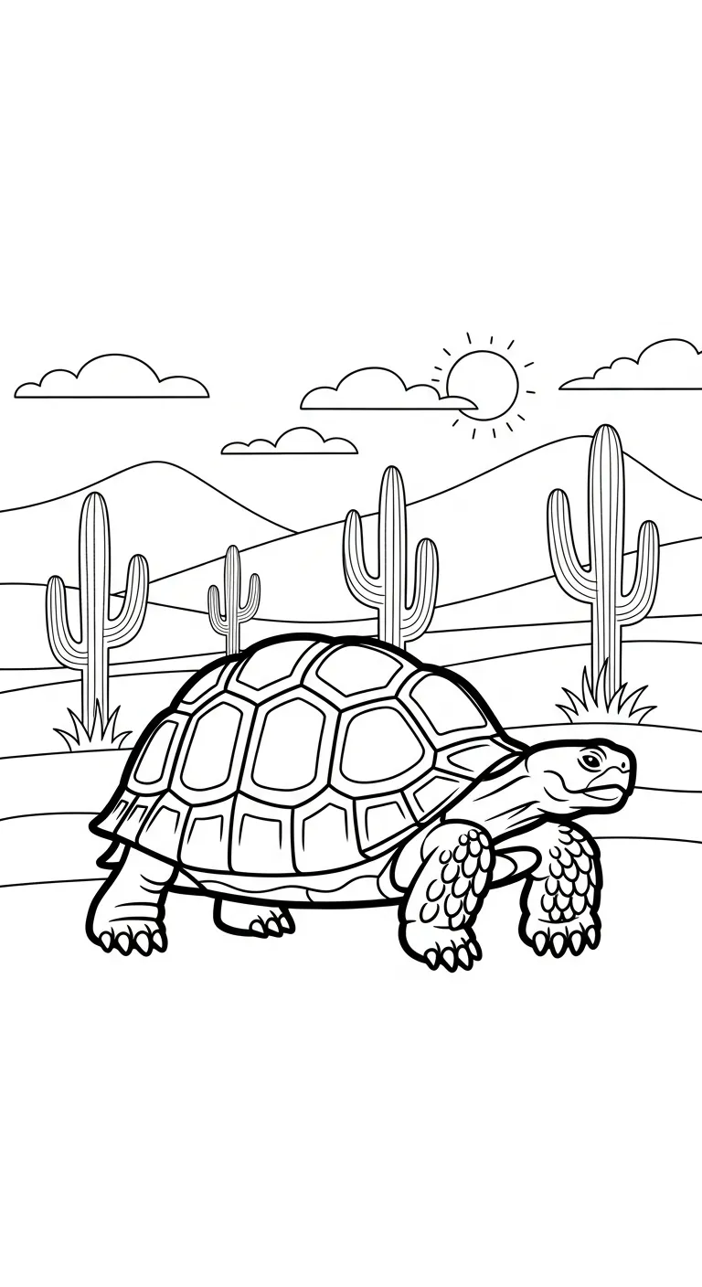 hình tô màu Rùa cho bé tải miễn phí