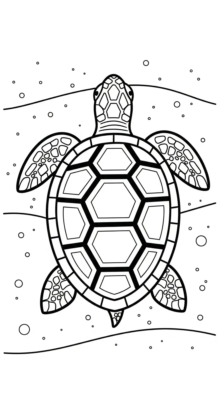 tải tranh tô màu Rùa cho bé 3 tuổi