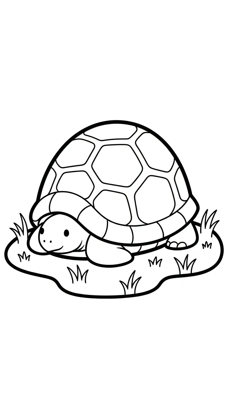 tranh tô màu Rùa cho bé đơn giản