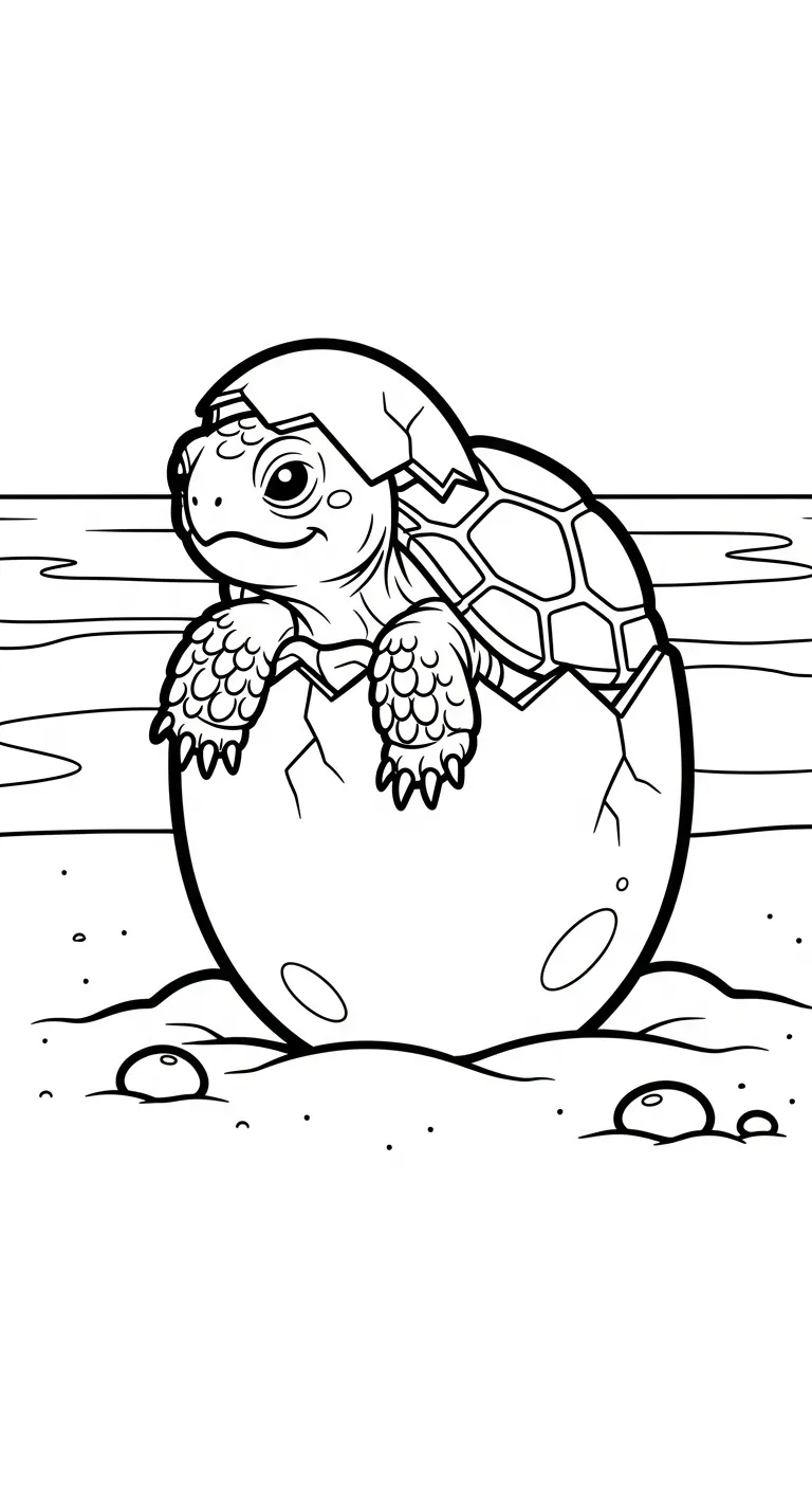 tải file hình tô màu Rùa