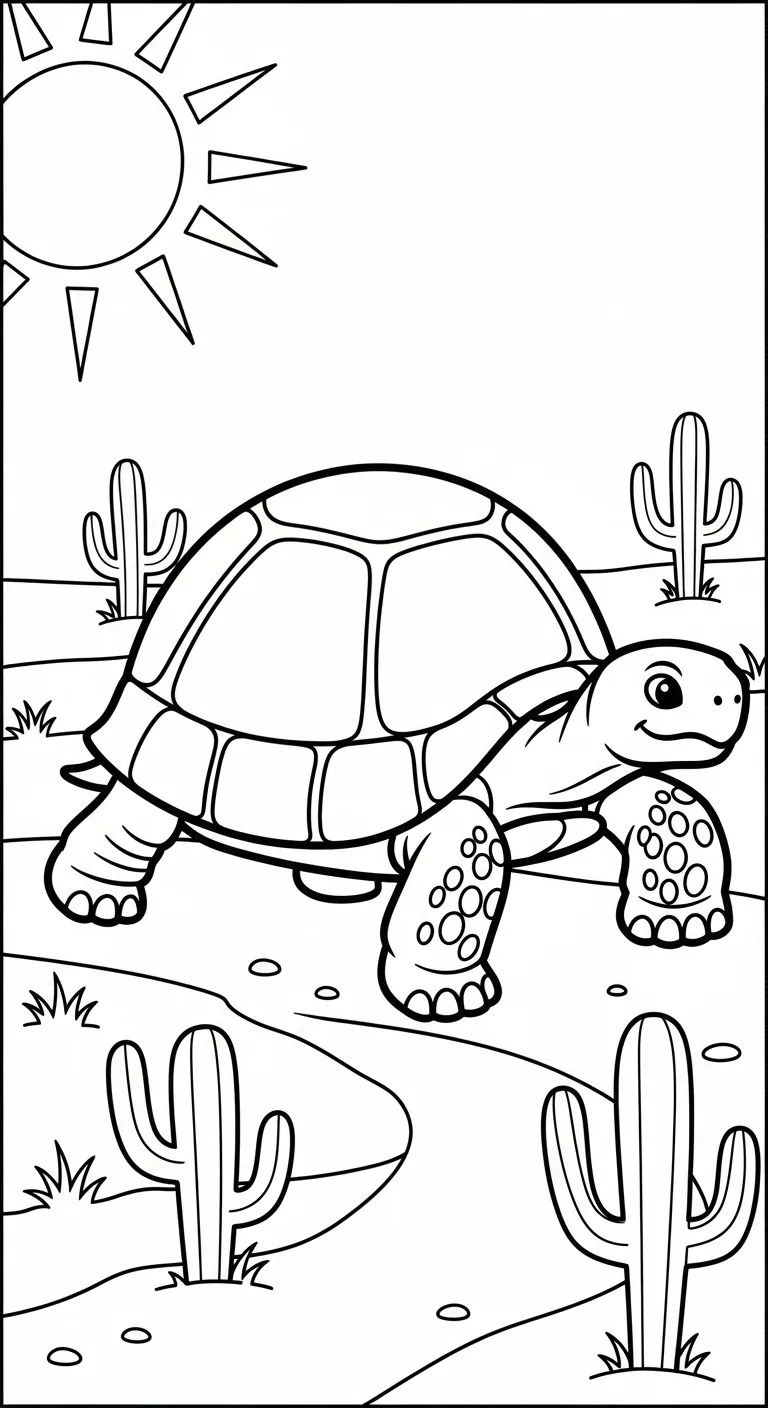 hình tô màu Rùa cho bé 7 tuổi