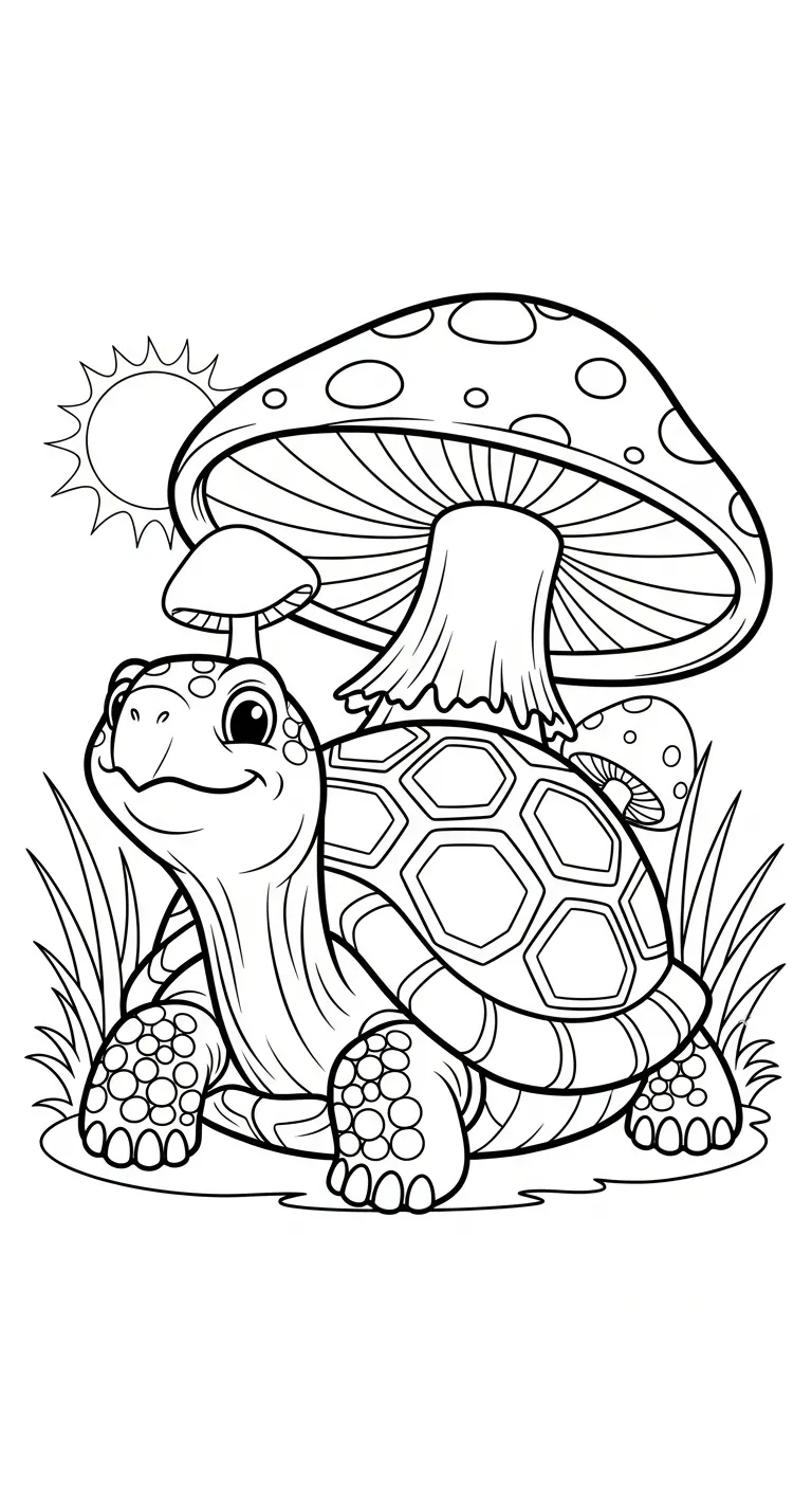tranh tô màu Rùa cho bé 3 tuổi