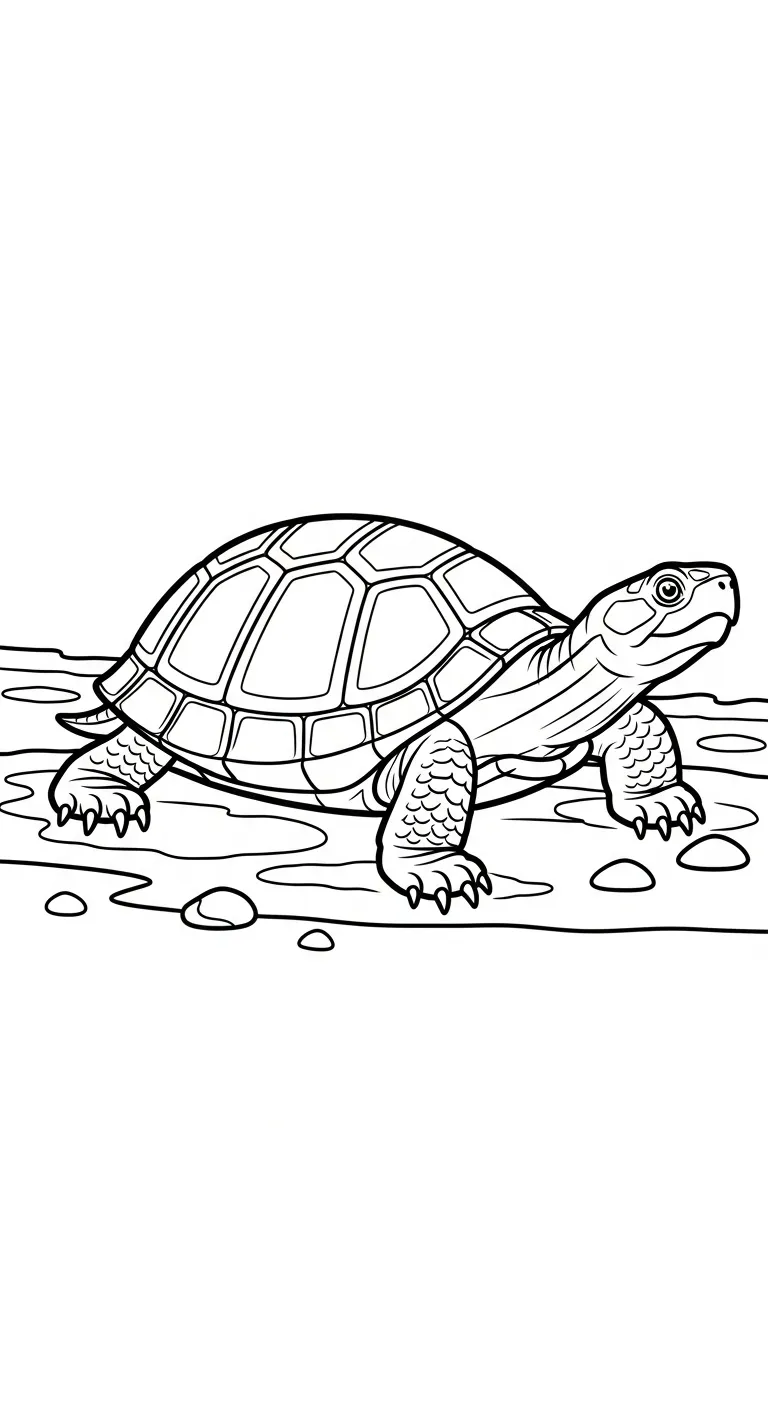 hình tô màu Rùa cho bé 8 tuổi