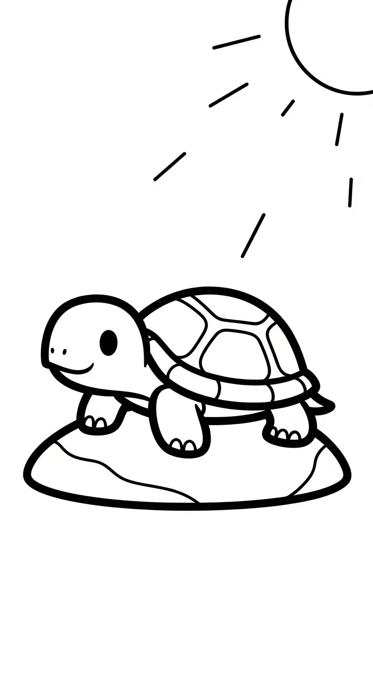 tranh tô màu Rùa cho trẻ em 1